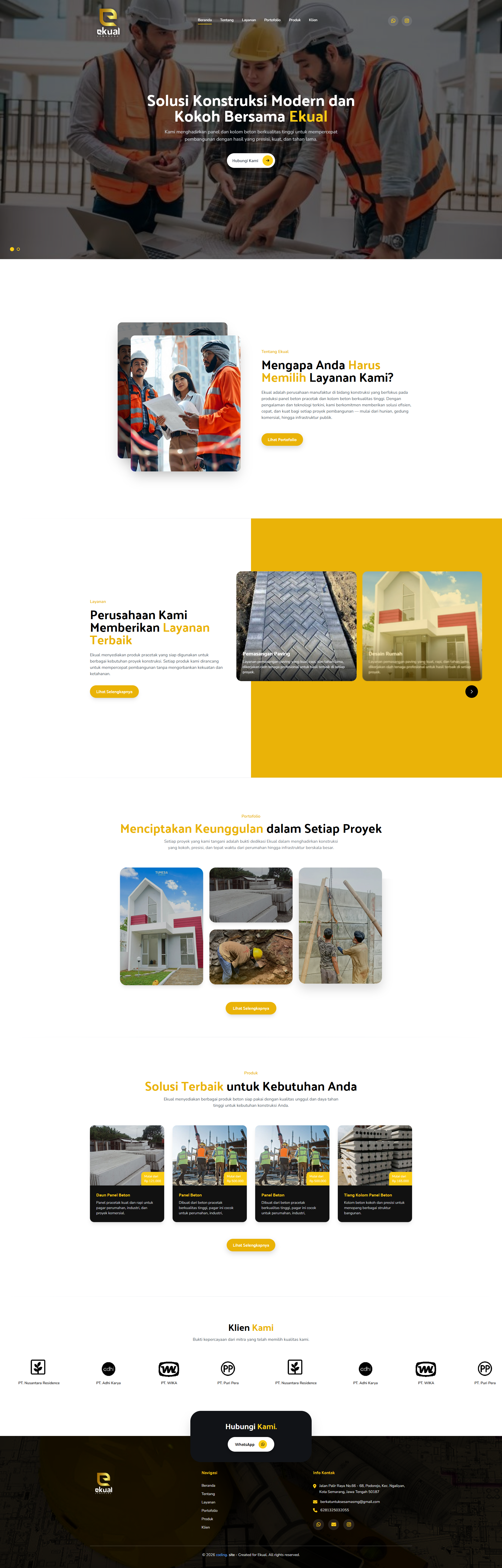 Profil Perusahaan Website Ekual